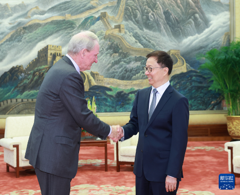 韩正会见美国景顺集团董事会主席瓦格纳